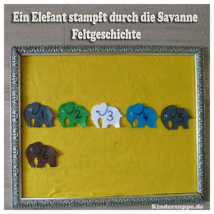 Zehn Elefanten Filztafelgeschichte