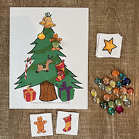 Weihnachtsbaum - Bingospiel fur Kinder