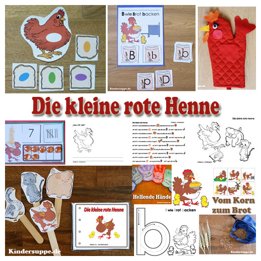 Die kleine rote Henne Ideen und Spiele Vorschule und Kindergarten